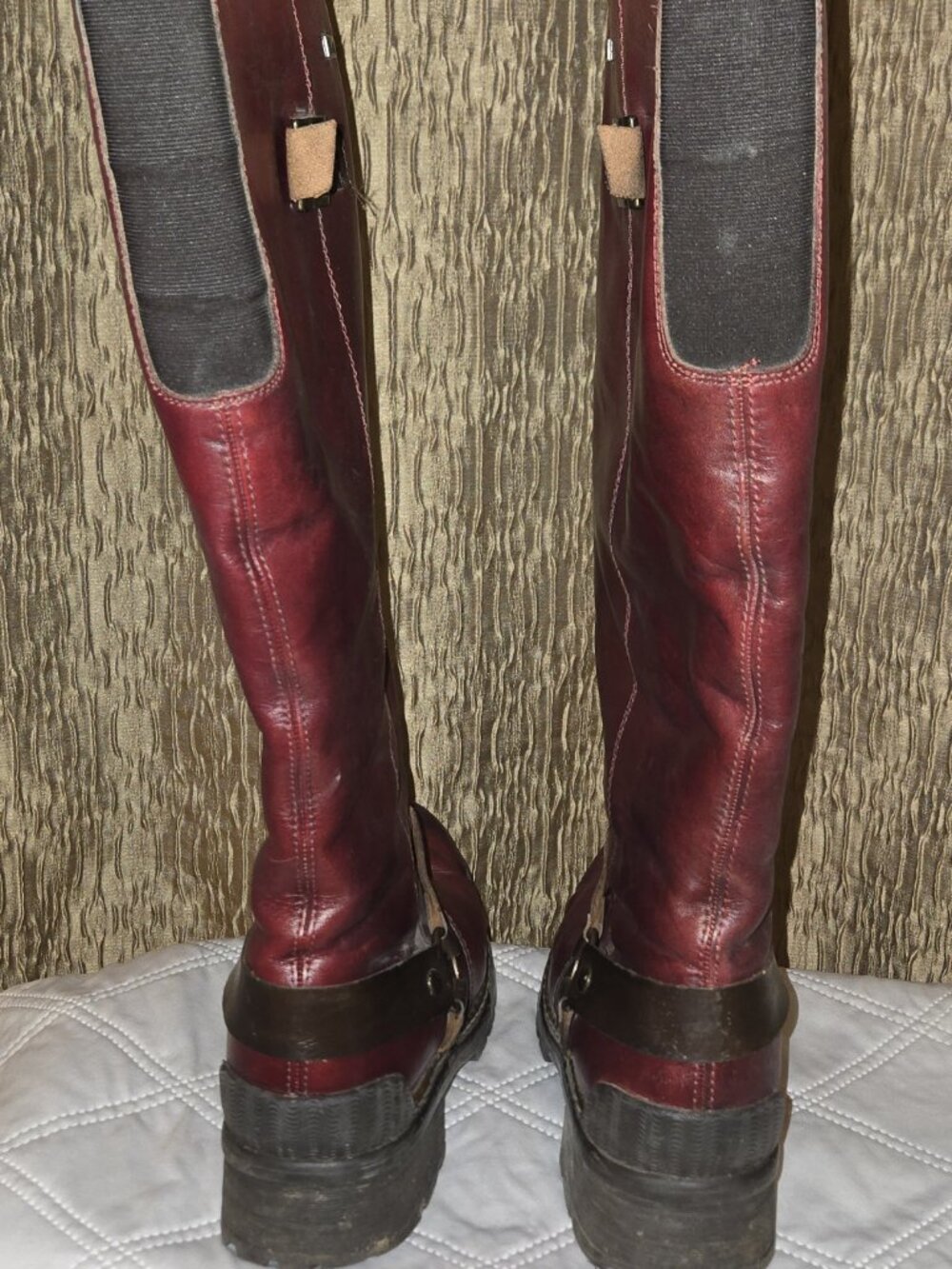 Rieker Red Moto/Combat-Style Leather Boot - Picture 8 of 10
